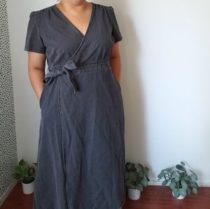 ASOS Denim Maxi Wrap Dress